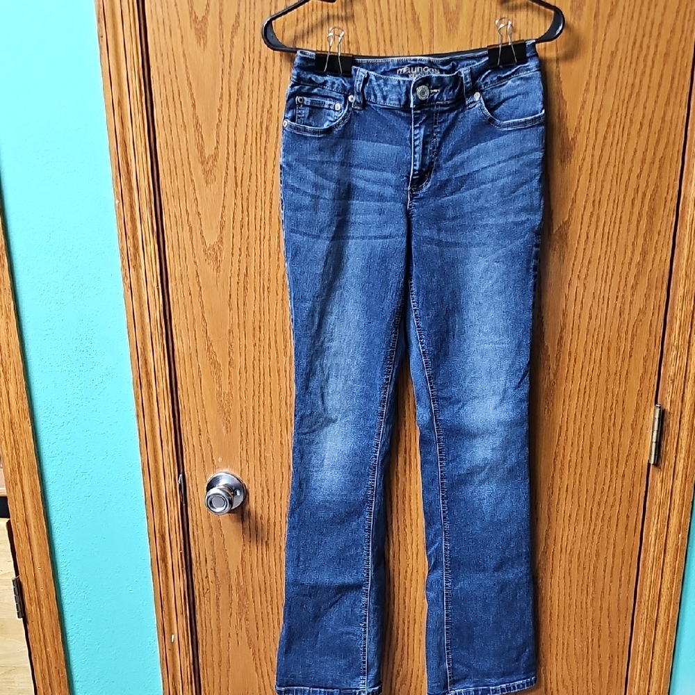Maurices Curvy Dark Blue Straight Leg Jeans